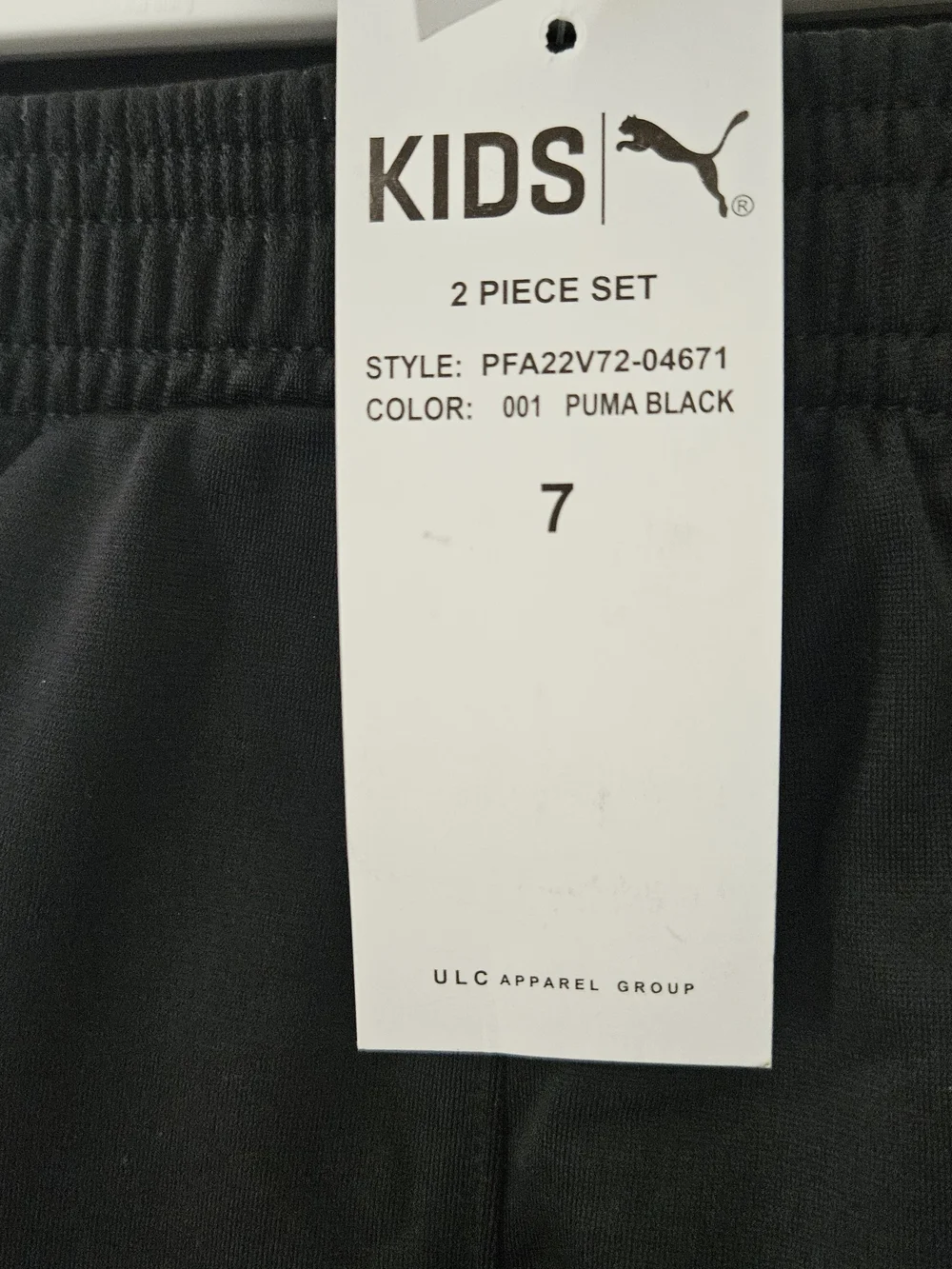 Puma Black Track Jacket and Pants Set with White Logo